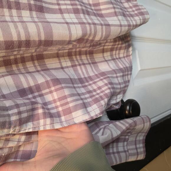 Jachs Girlfriend Women's Purple Plaid Button-Up Shirt- XL - Picture 5 of 9